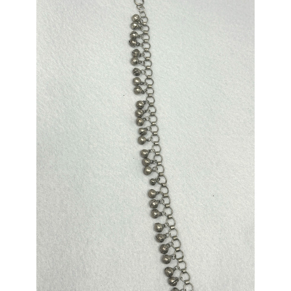 VTG Sterling Silver HONG KONG Jingle Bell Ball 10" Anklet Bracelet Boho Dance - Picture 2 of 7
